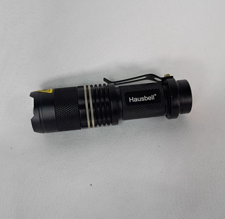 HausBell SK-68 IPX4 Waterproof Flashlight with Belt Loop