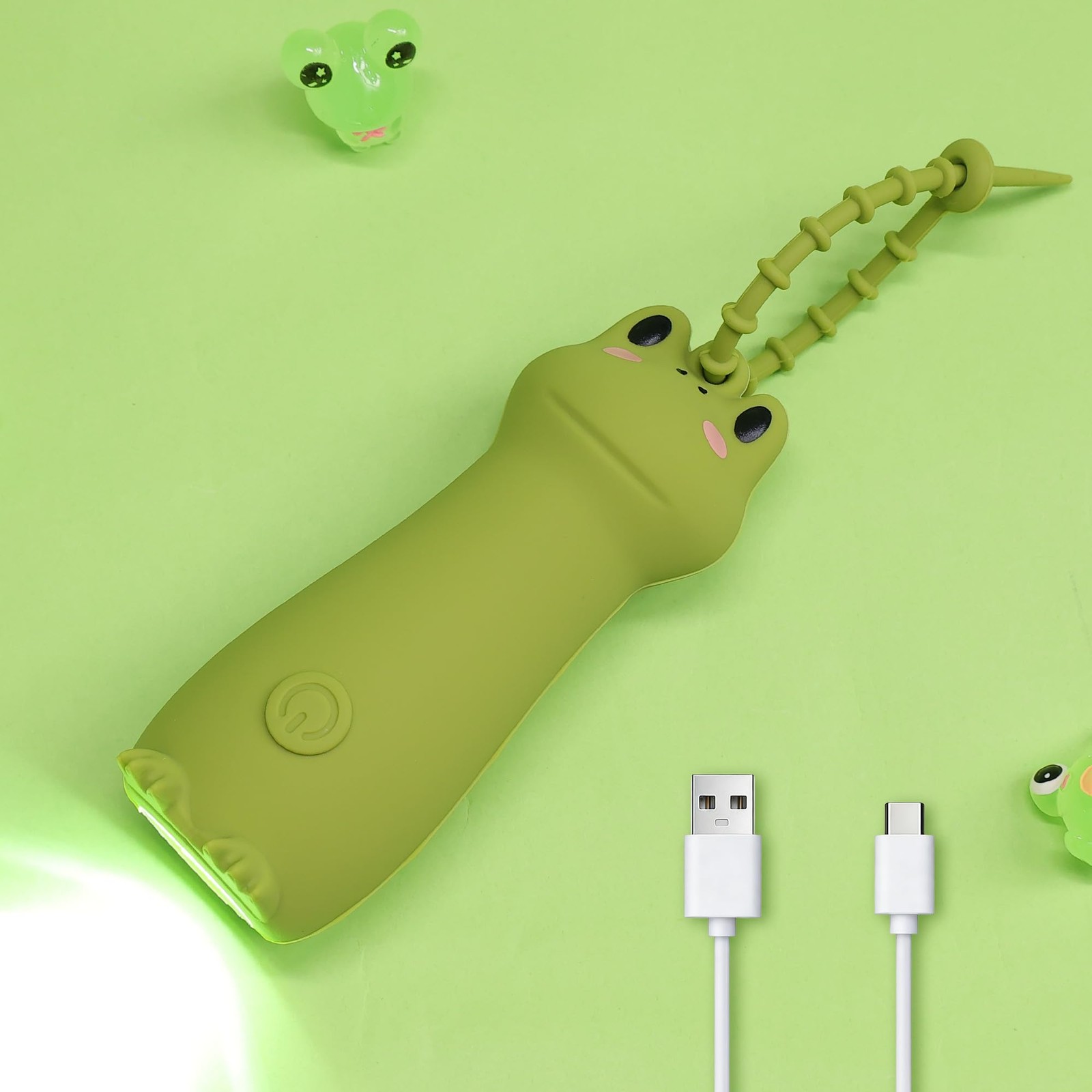 Frog Flashlight for Kids, Silicone Toddler Flashlight Rechargeable & Dim, Por…