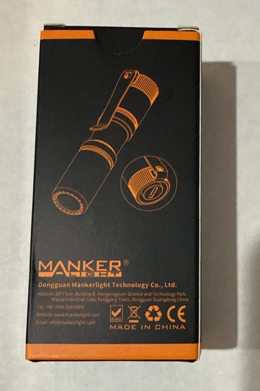 Manker E05 II Silver EDC Flashlight 1300LM AA 14500 LED Compact