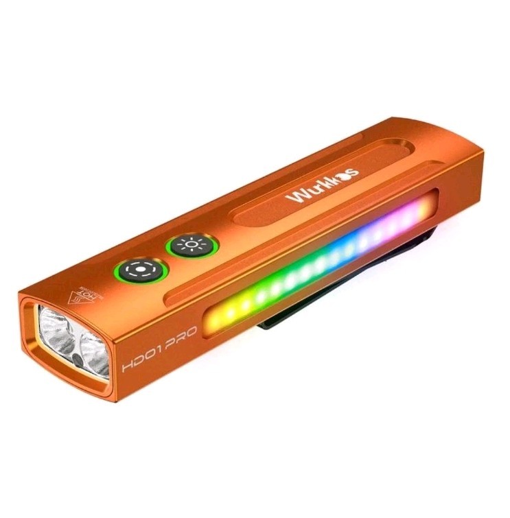 Wurkkos HD01 Pro Rechargeable EDC Flat Flashlight LED UV Laser 1200 Lumens