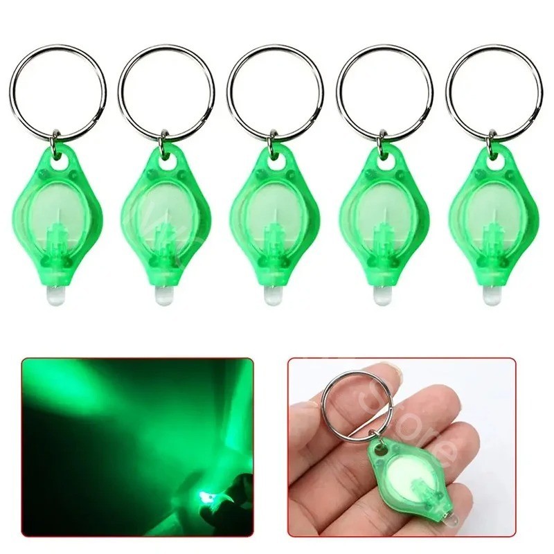 20x LED Mini Keychain Flashlight Key Ring Light Bright Lamp Torch Gifts Lights
