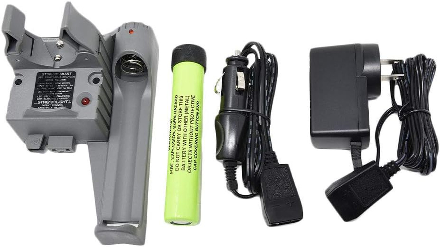 Stinger Piggyback Smart Charger Holder with Battery Included + 100V/120V AC Char