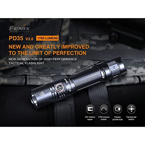 Fenix PD35 v3.0 Rechargeable Tactical Flashlight 1700 Lumens