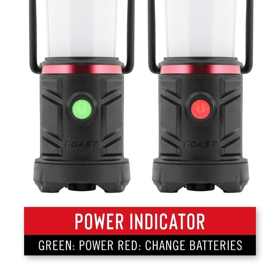 Coast EAL26 1250 Lumens Alkaline Battery Dual Power Camping Lantern Flashlight