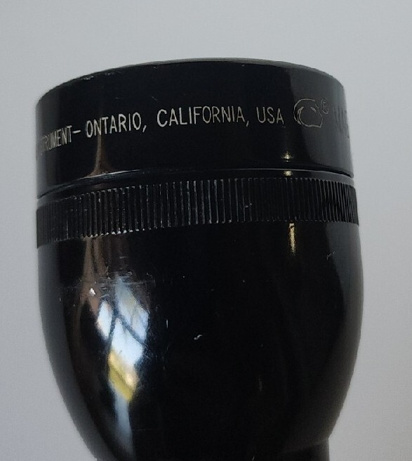 12in Mag-Lite Flashlight Mag Instrument Ontario California Engraved See Descrip