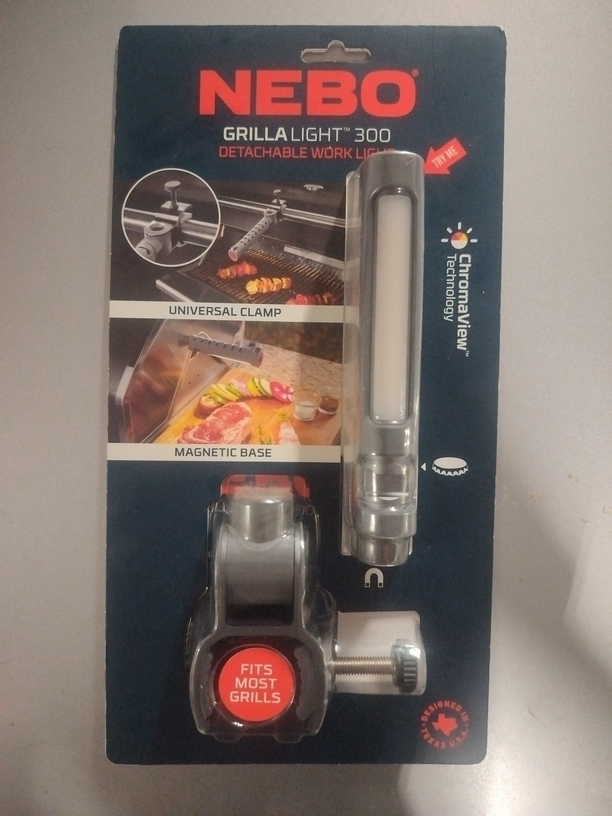 NEBO Grilla Light 300 Lumen Area Light – Detachable Work Light – New