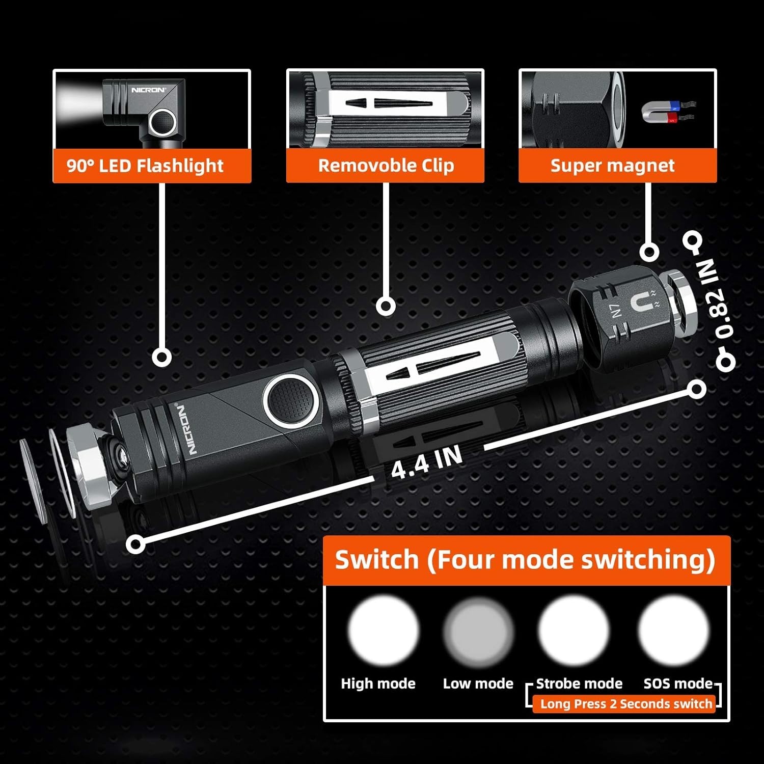 Powerful 600 Lumens N7 LED Flashlight – Waterproof for Camping & Hiking