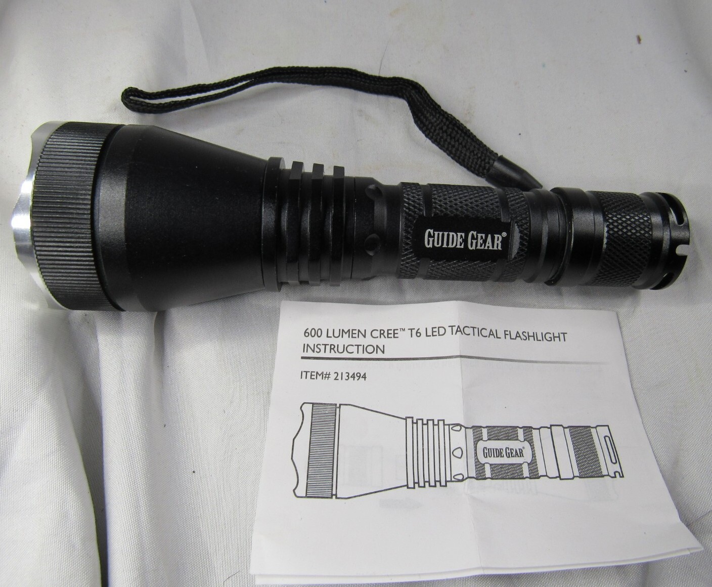 Guide Gear Tactical Flashlight 600LM Cree T6 LED