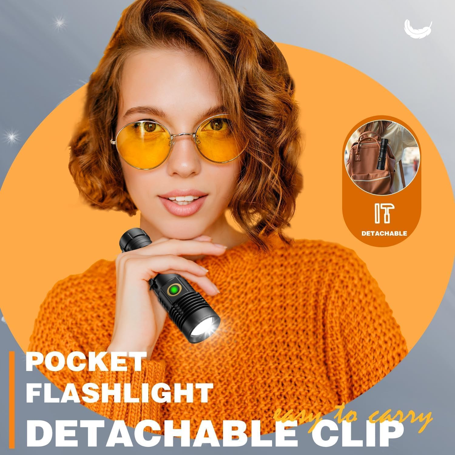 Super Bright Rechargeable LED Flashlight – 1500m Long Beam, 5 Modes, 4Pcs