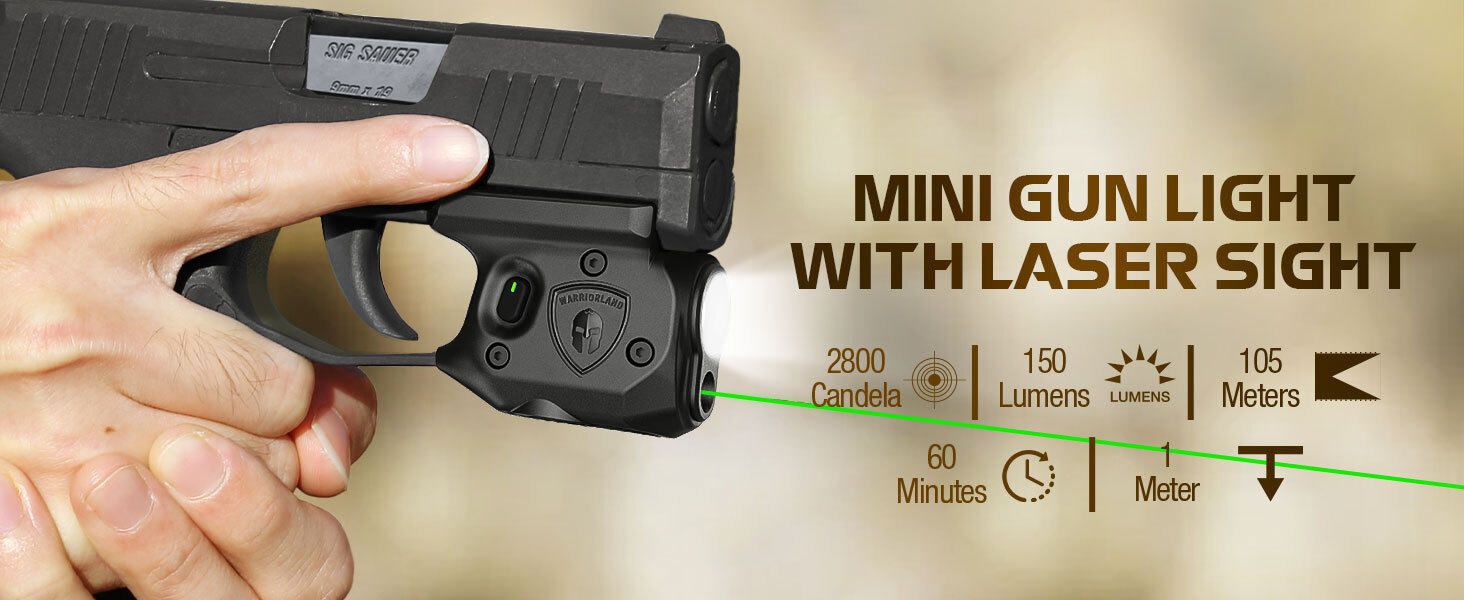 150-Lumen Pistol Light Green Laser & Holster Fit for Sig Sauer P365/P365X/P365XL