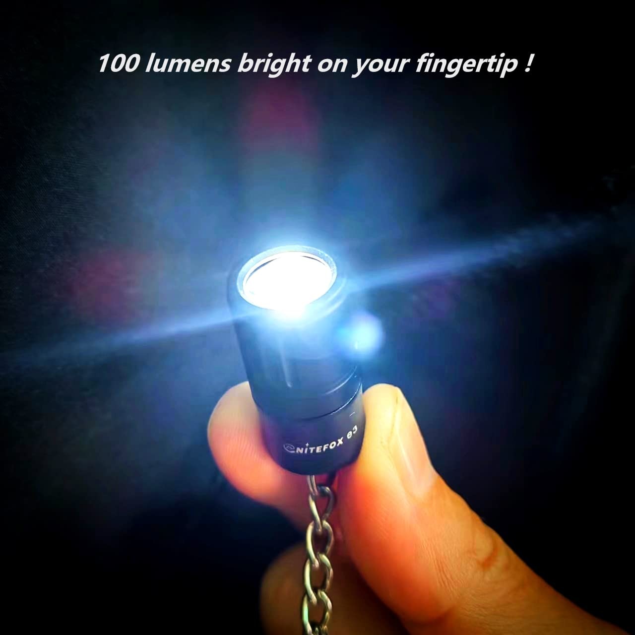 e3 Mini Keychain Flashlight Micro Small Keychain Light Bright 100 lumens Prot…