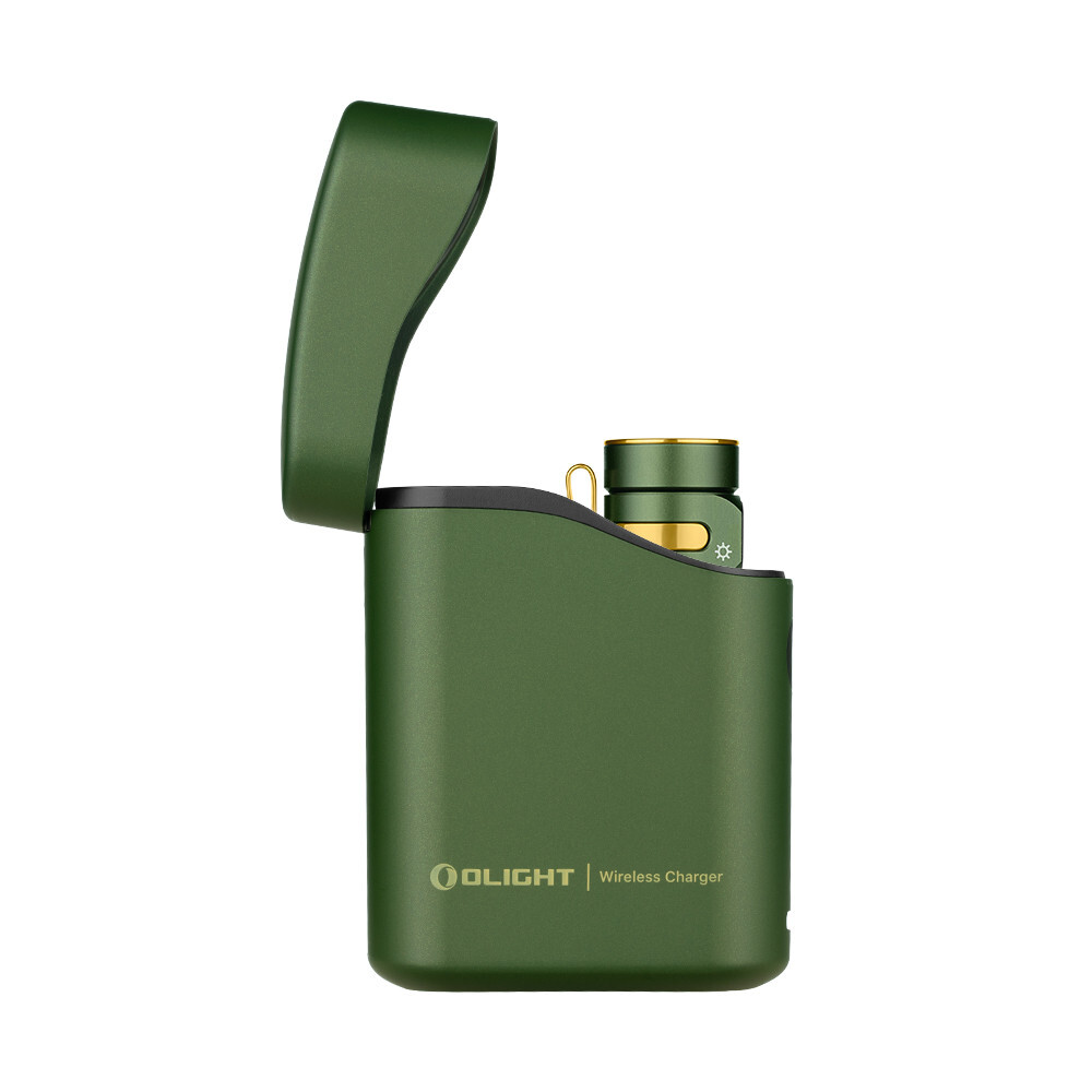Olight Baton 4 OD Green Premium Rechargeable Flashlight + Charging Case, 1300 L
