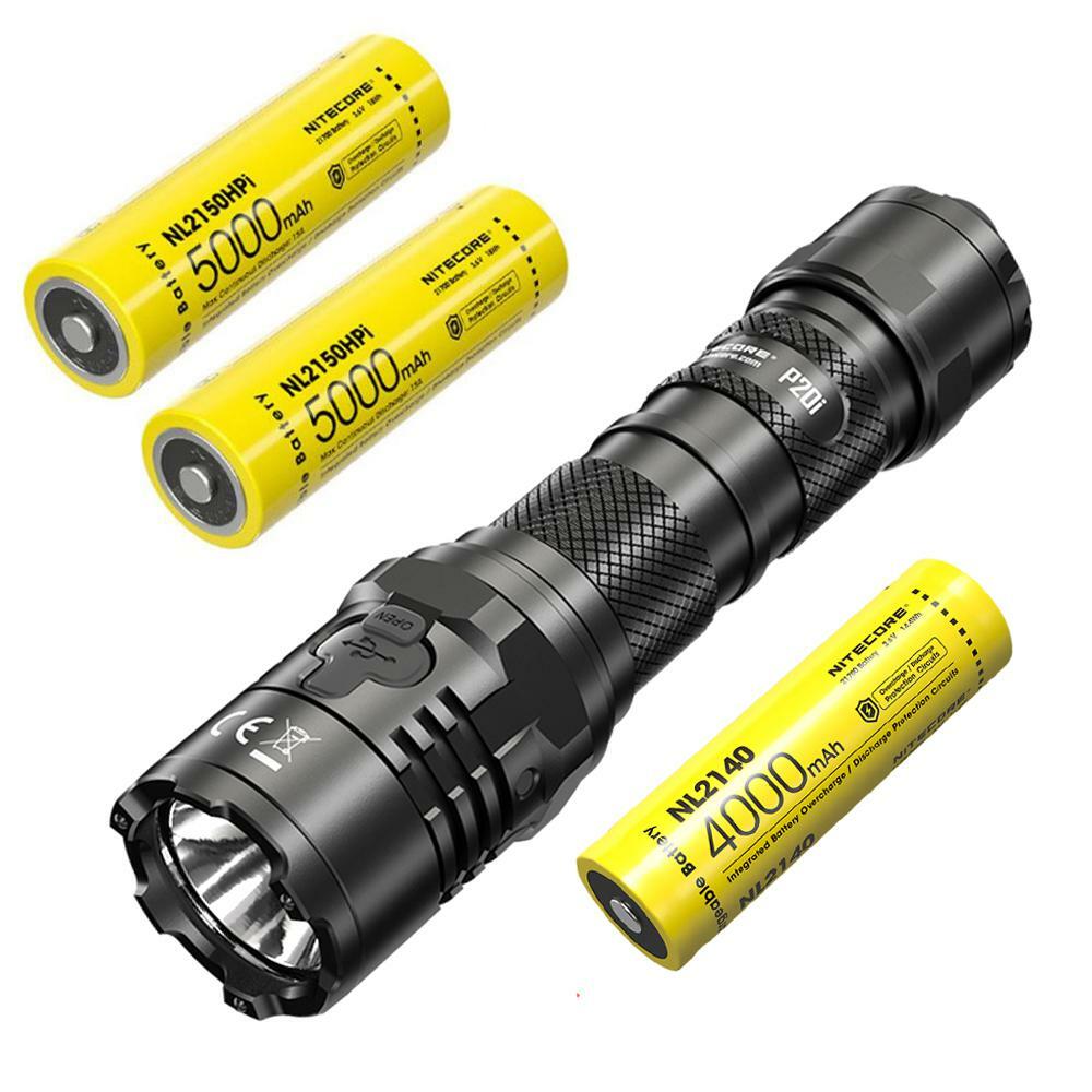 Nitecore P20iX Rechargeable Flashlight – 4000 lumen w/ 2x extra 21700 batteries