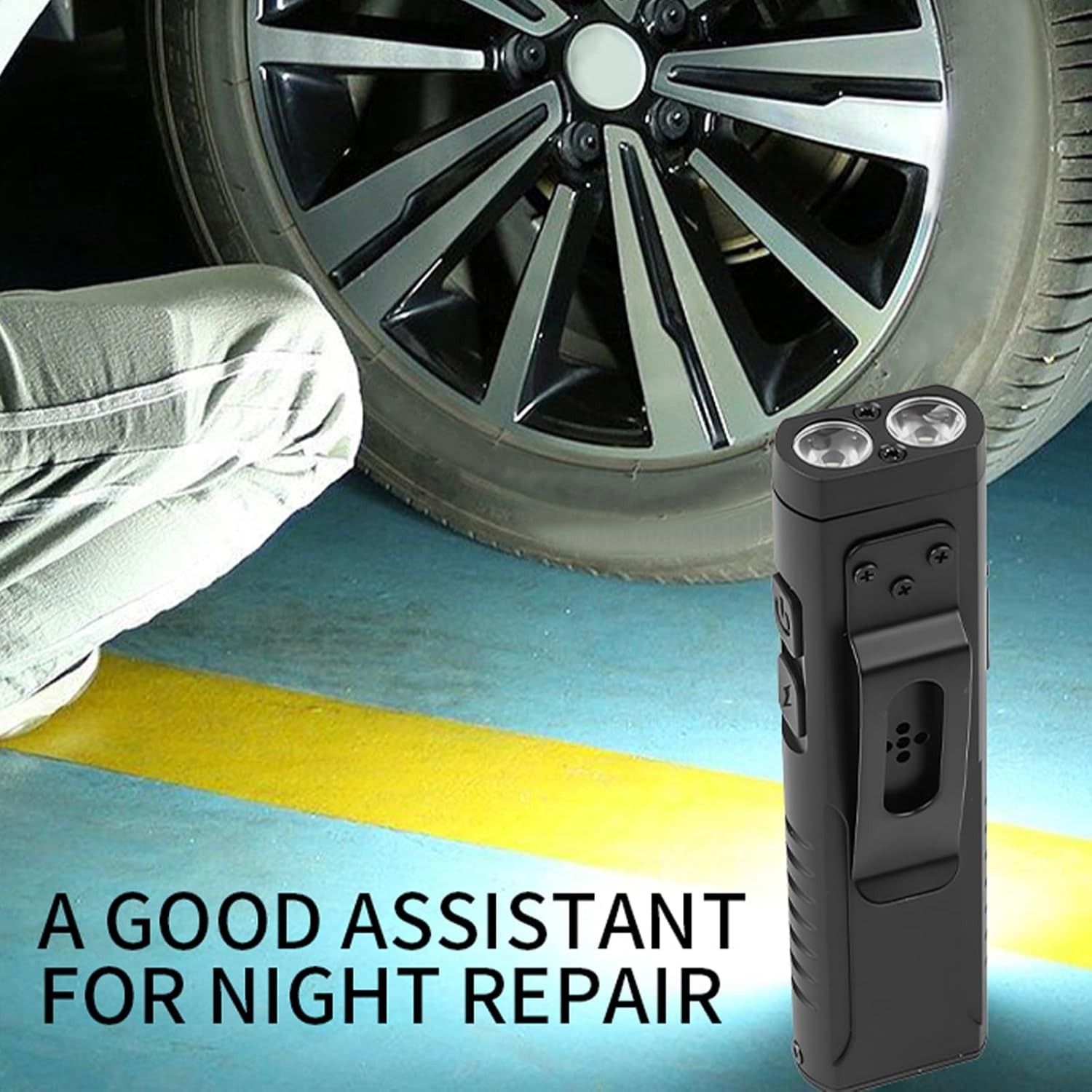 Magnetic LED Flashlight Rechargeable 500LM Pocket Torch Clip on Flood Work Light