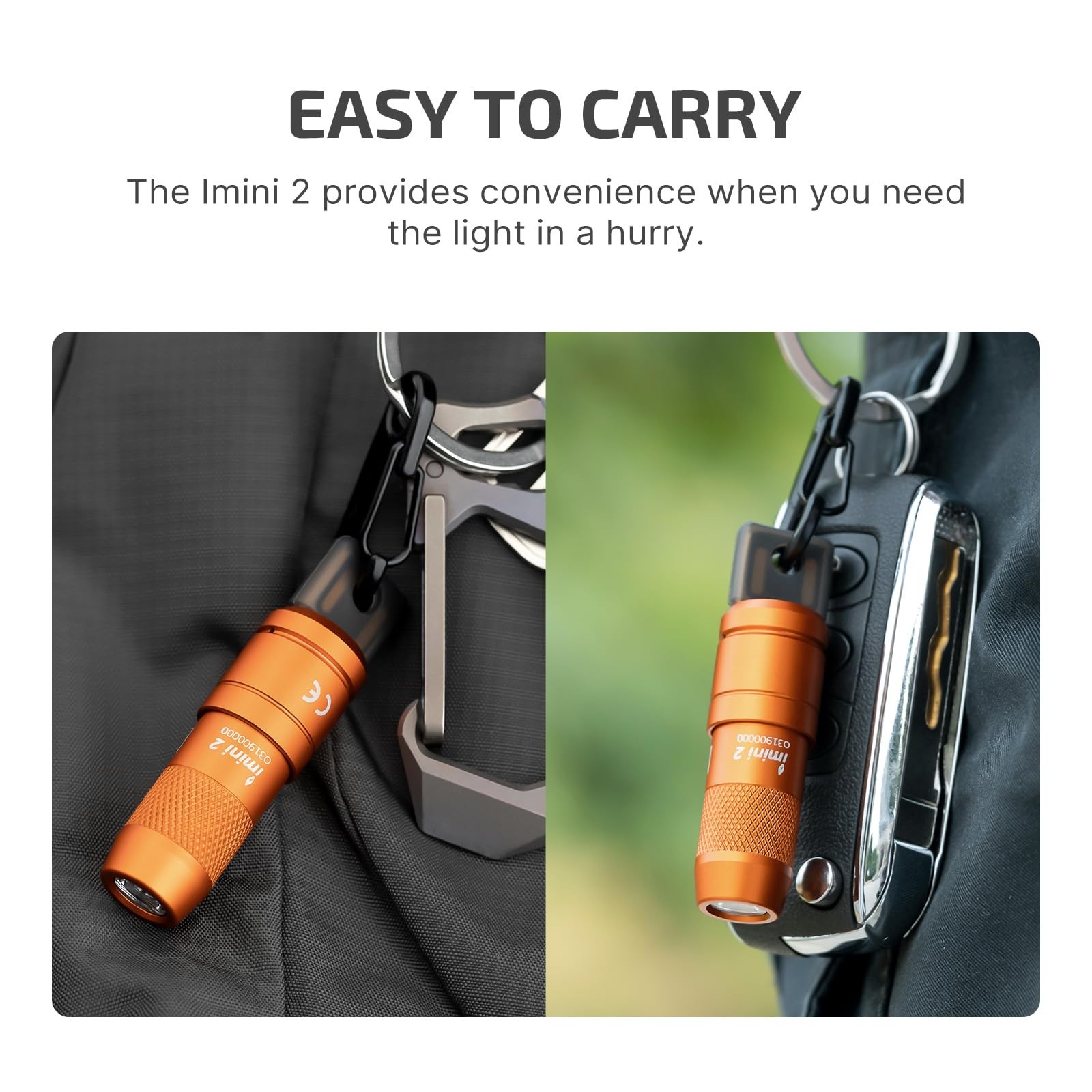Compact Rechargeable Keychain Flashlight – 50 Lumens Mini LED Light for EDC & Em