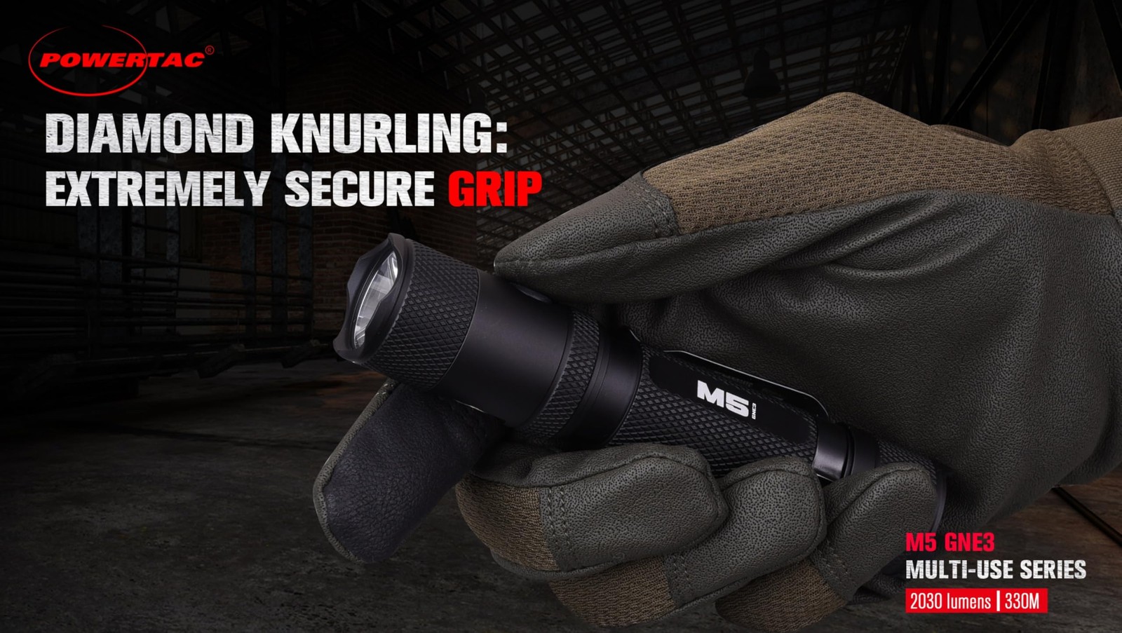 M5g3 2030 Lumens Rechargeable Tactical Flashlight 330m Throw With Magnetic Charg
