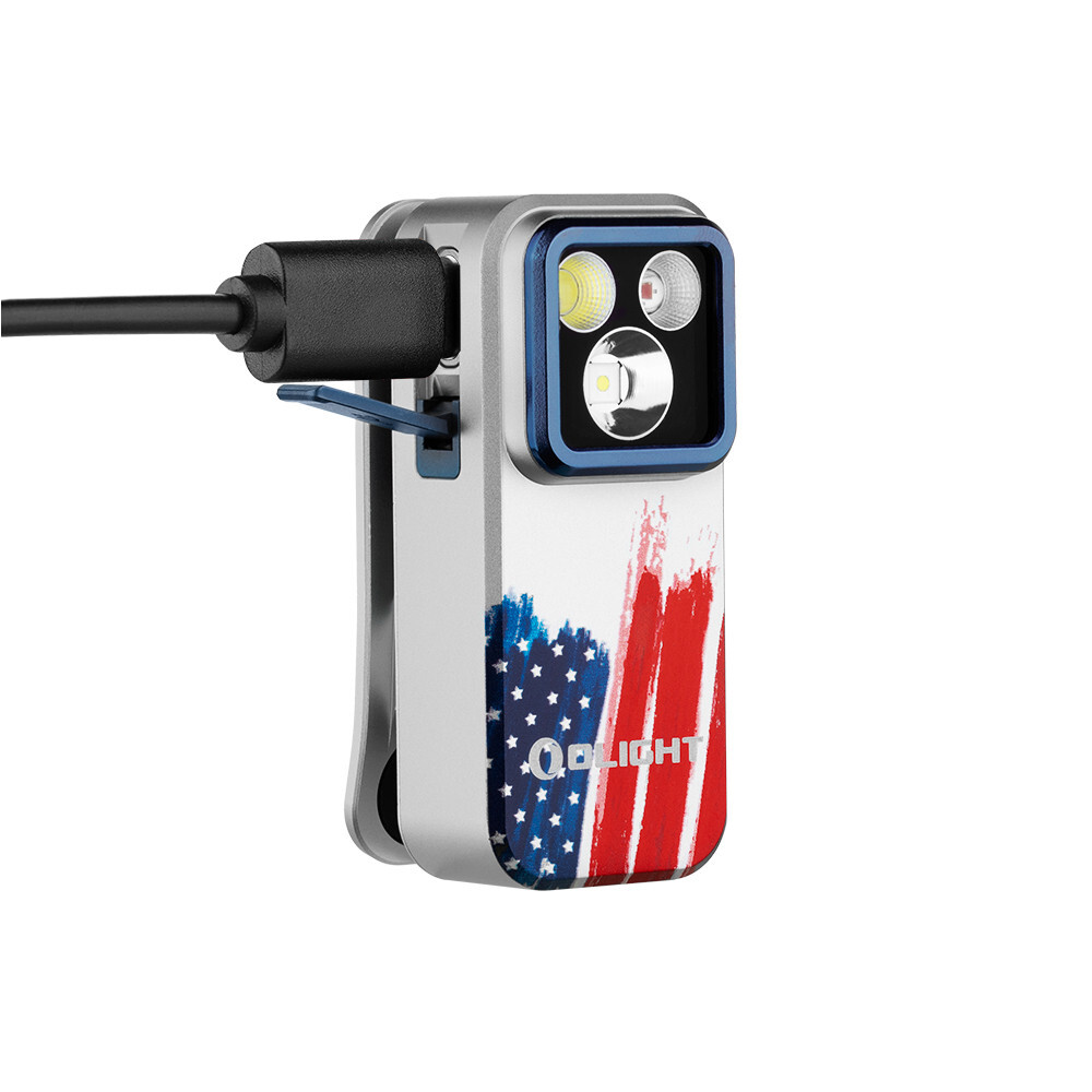 Olight Oclip Pro Stars & Stripes Edition 500 Lumens Clip on Flashlight
