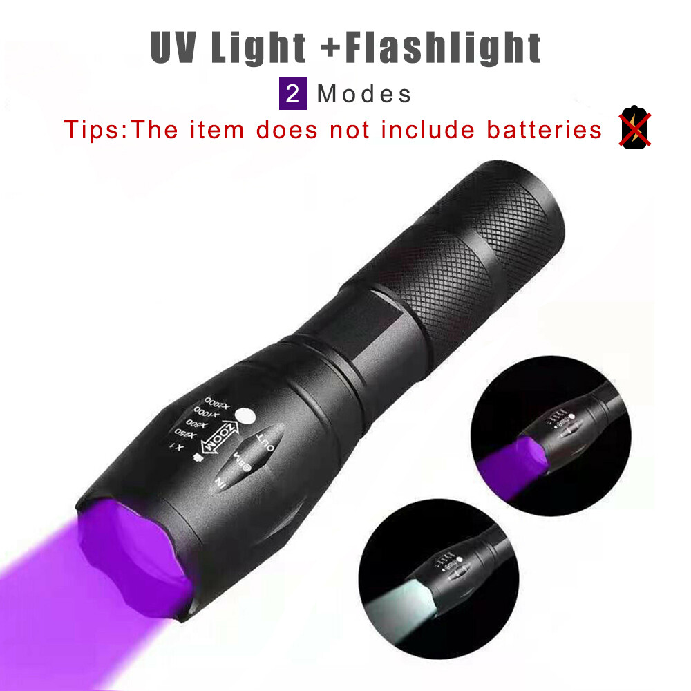 Super Bright 990000lm UV Torch Ultra Violet Flashlight Blacklight Light Lamp LED