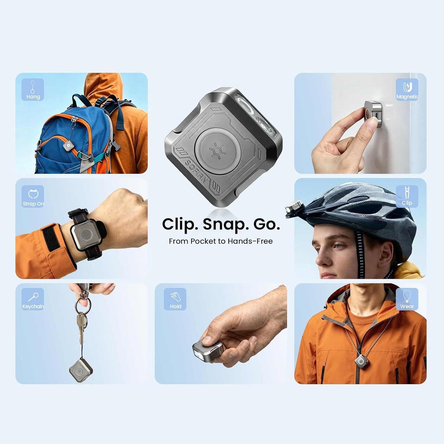 SOFIRN SE1 flashlight- ORANGE- 300 lumens magnetic Wearable White/UV/RGB