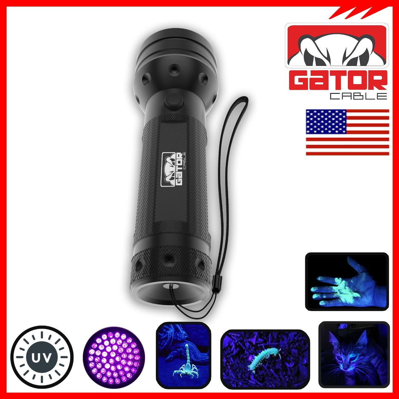 UV Ultraviolet Light 51 LED Flashlight Black Light 395nM Inspection Lamp Torch