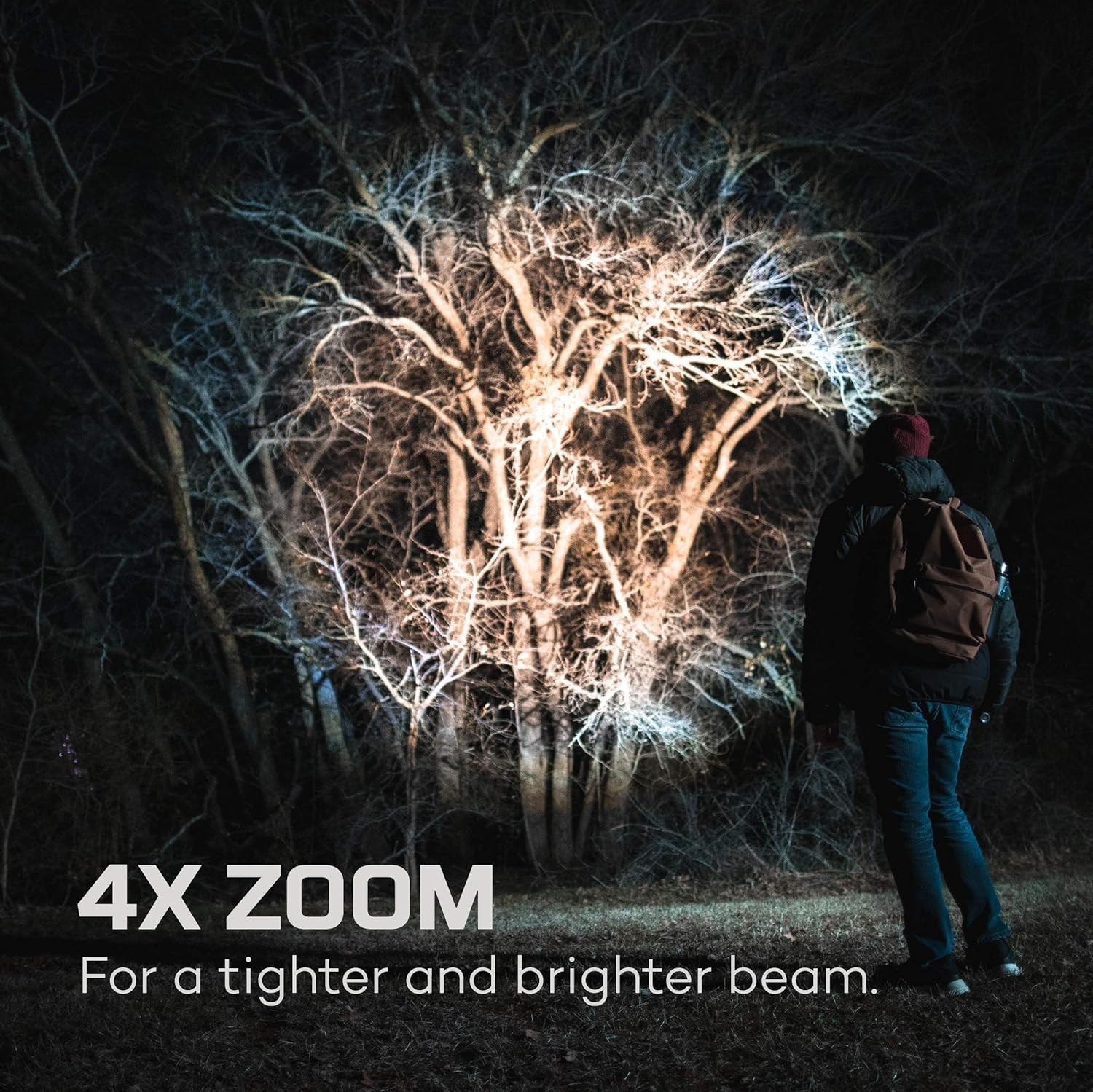 Waterproof LED Flashlight with 4 Light Modes and USB Rechargeable Power Bank