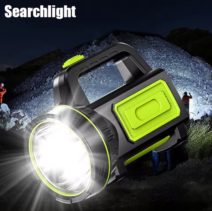 Rechargeable Flashlight Searchlight LED Handheld Emergency Fishing Camping Lamp