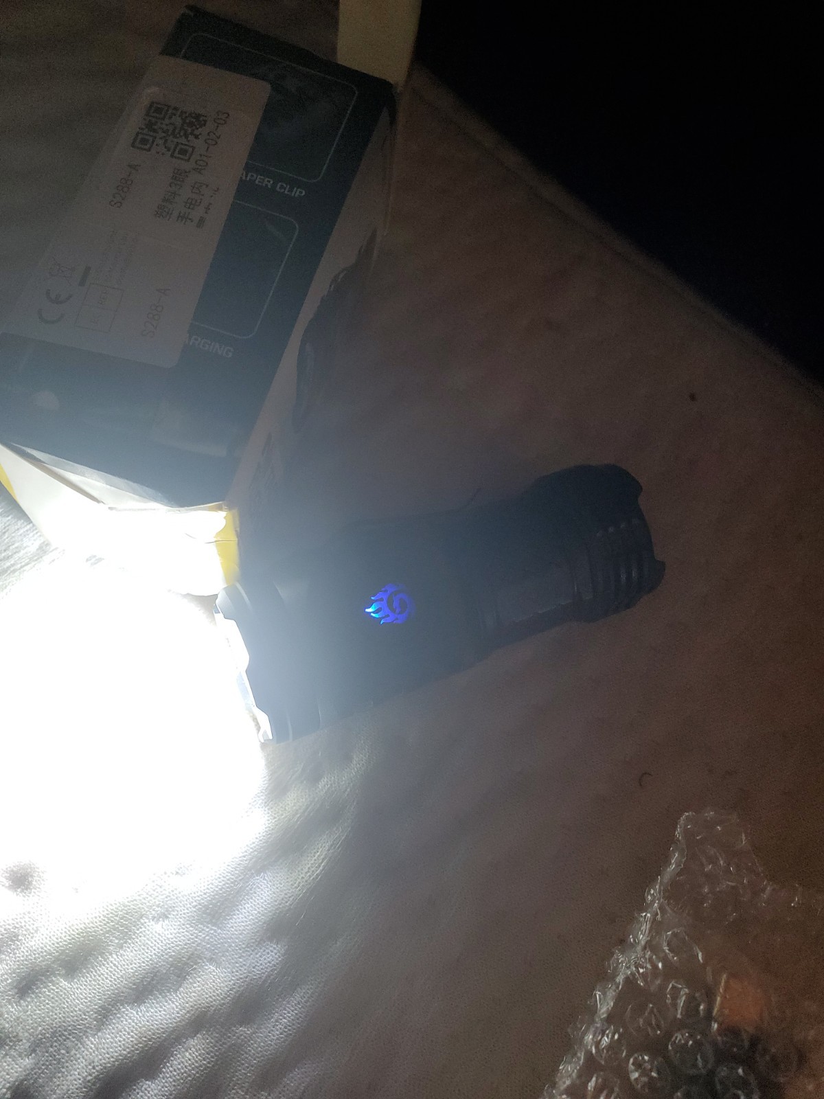 Mini Tactical 3LED Flashlight L-S60 Type-C Charger • ABS Built + Metal Clip