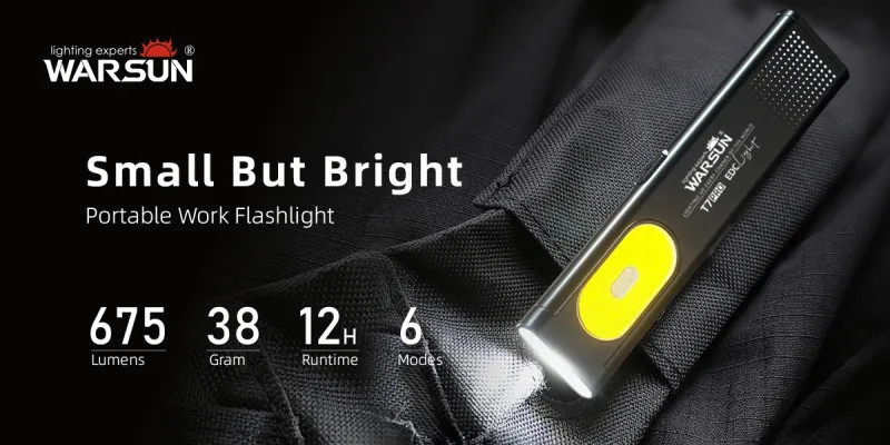 600LM MINI WARSUN LED KEYCHAIN FLASHLIGHT USB C RECHARGEABLE TORCH POCKET SIZED