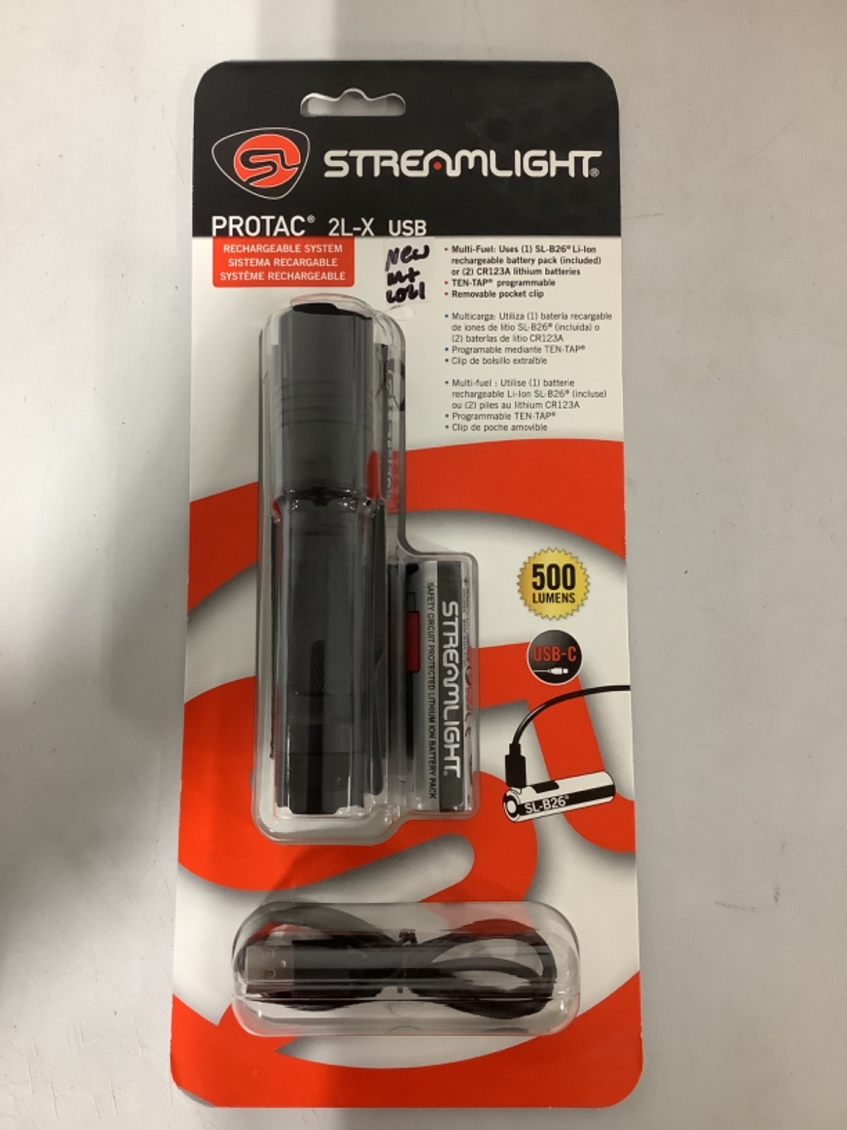 Streamlight ProTac 2L-X 500-Lumen EDC High Performance Multi-Fuel Black