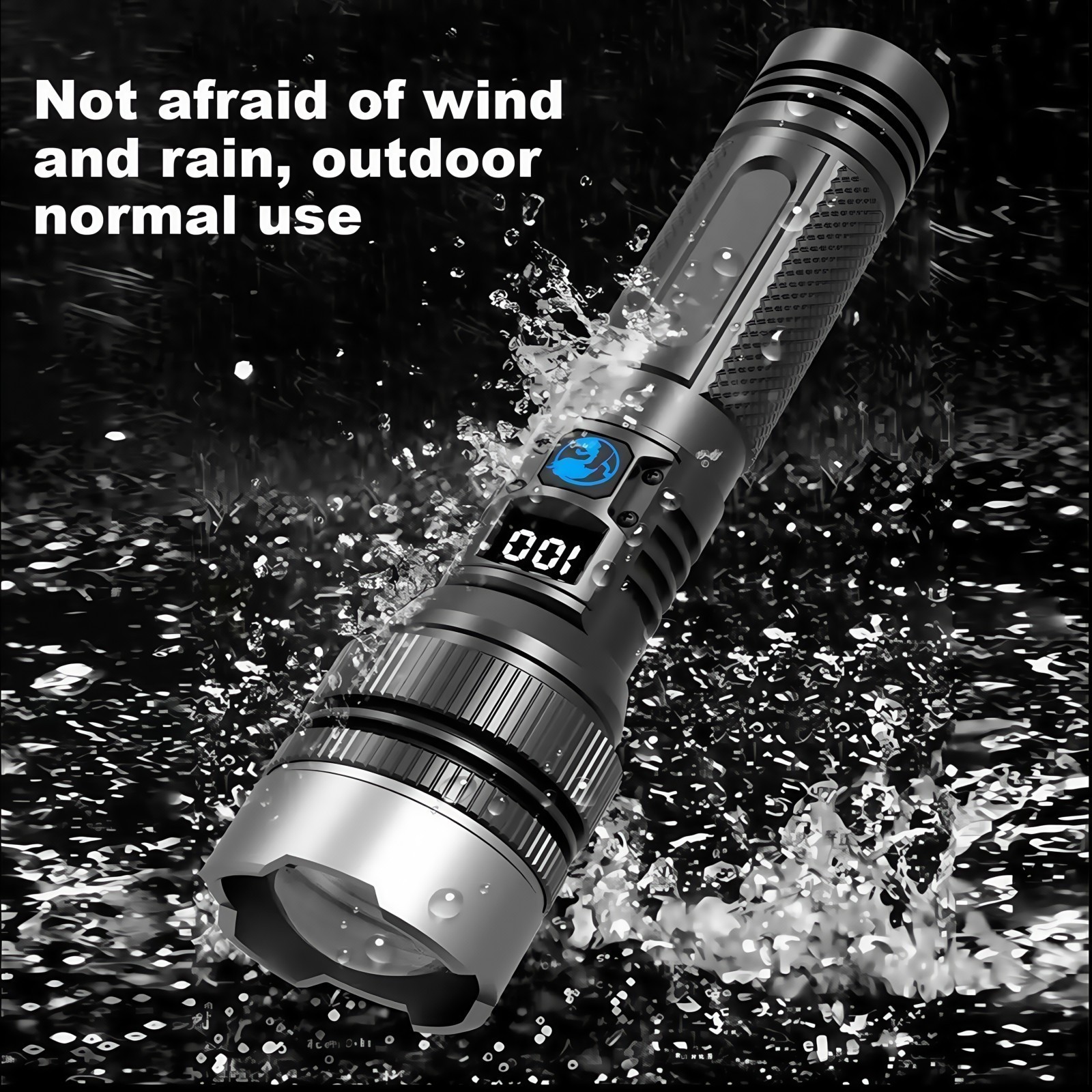 2Pk Waterproof Portable Tactical Flashlight USB Rechargeable Outdoor Hand Light