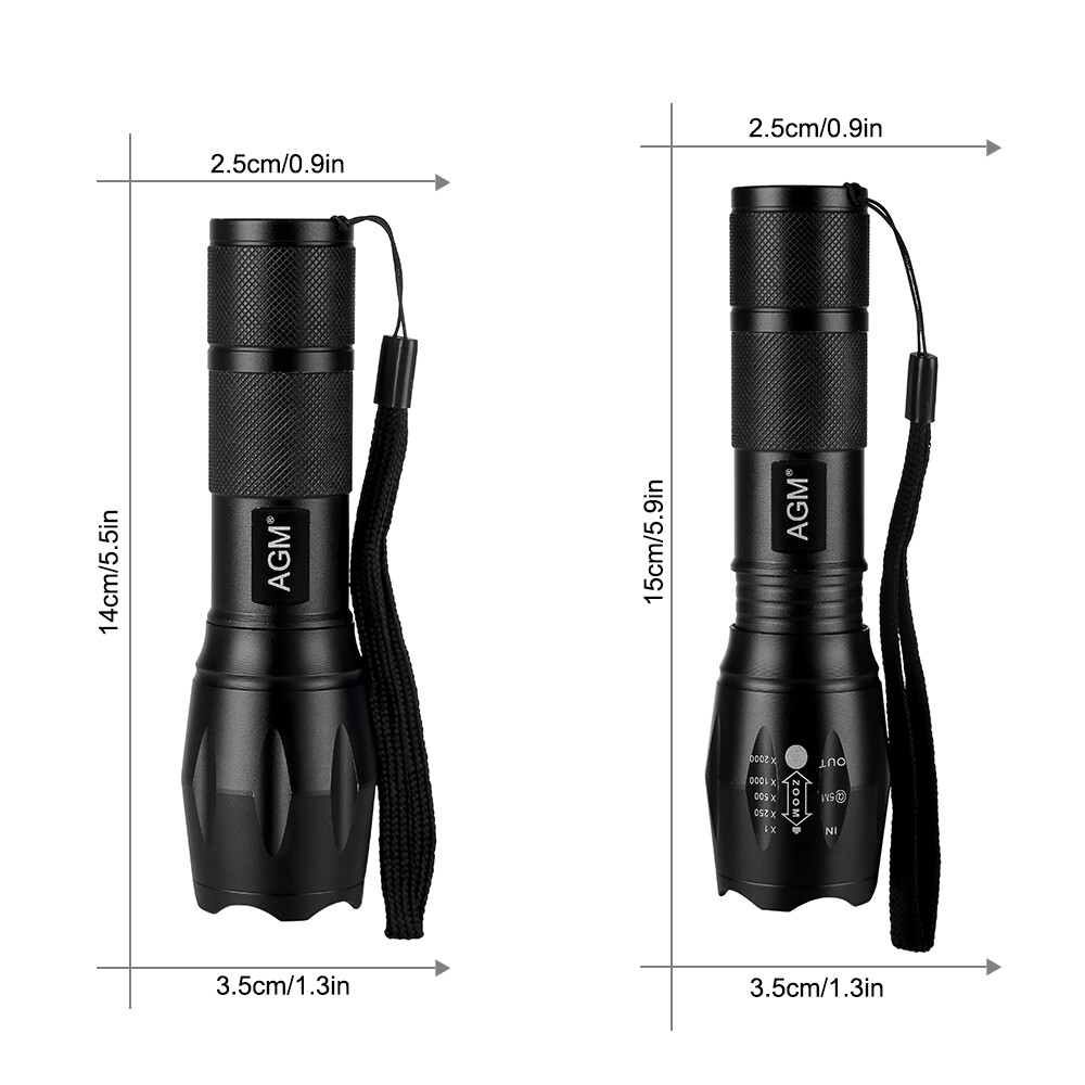 50000 LM Super Bright LED Tactical Flashlight Work Light Zoomable