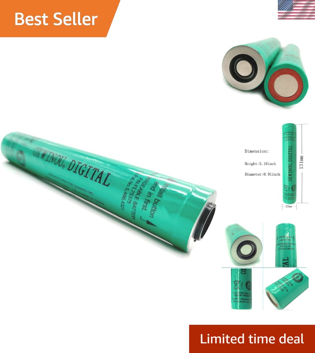 Compact & Reliable 3.6V Ni-MH Replacement Battery for Streamlight Stinger Series