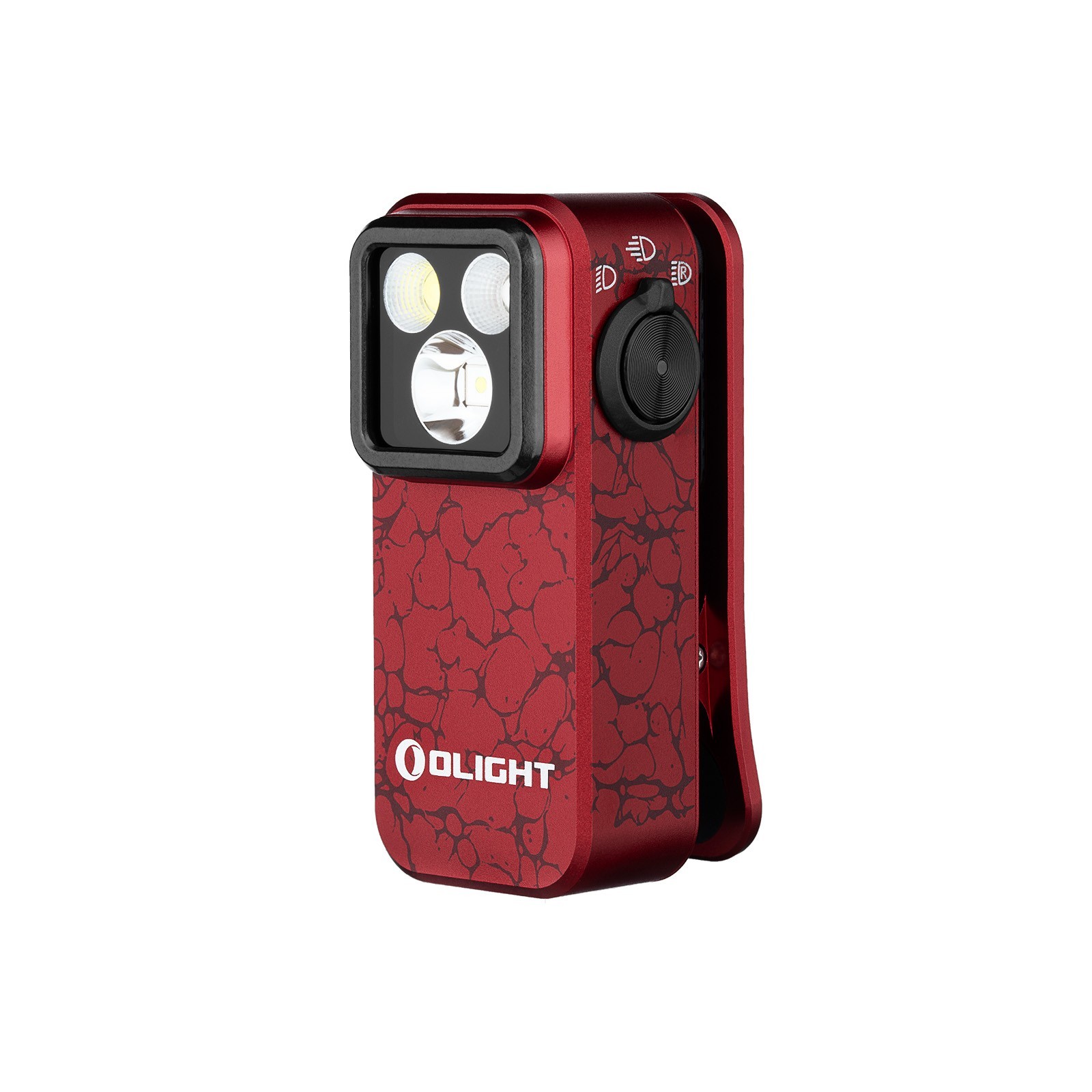 Olight Oclip Pro Molten Lava Clip On light, Flood/Spot/Red Light, 500 Lumens