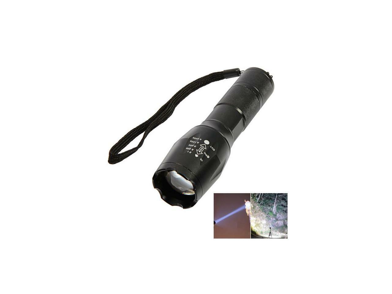 Tactical LED Flashlight Super Bright Light Water Resistant Outdoor Zoomable