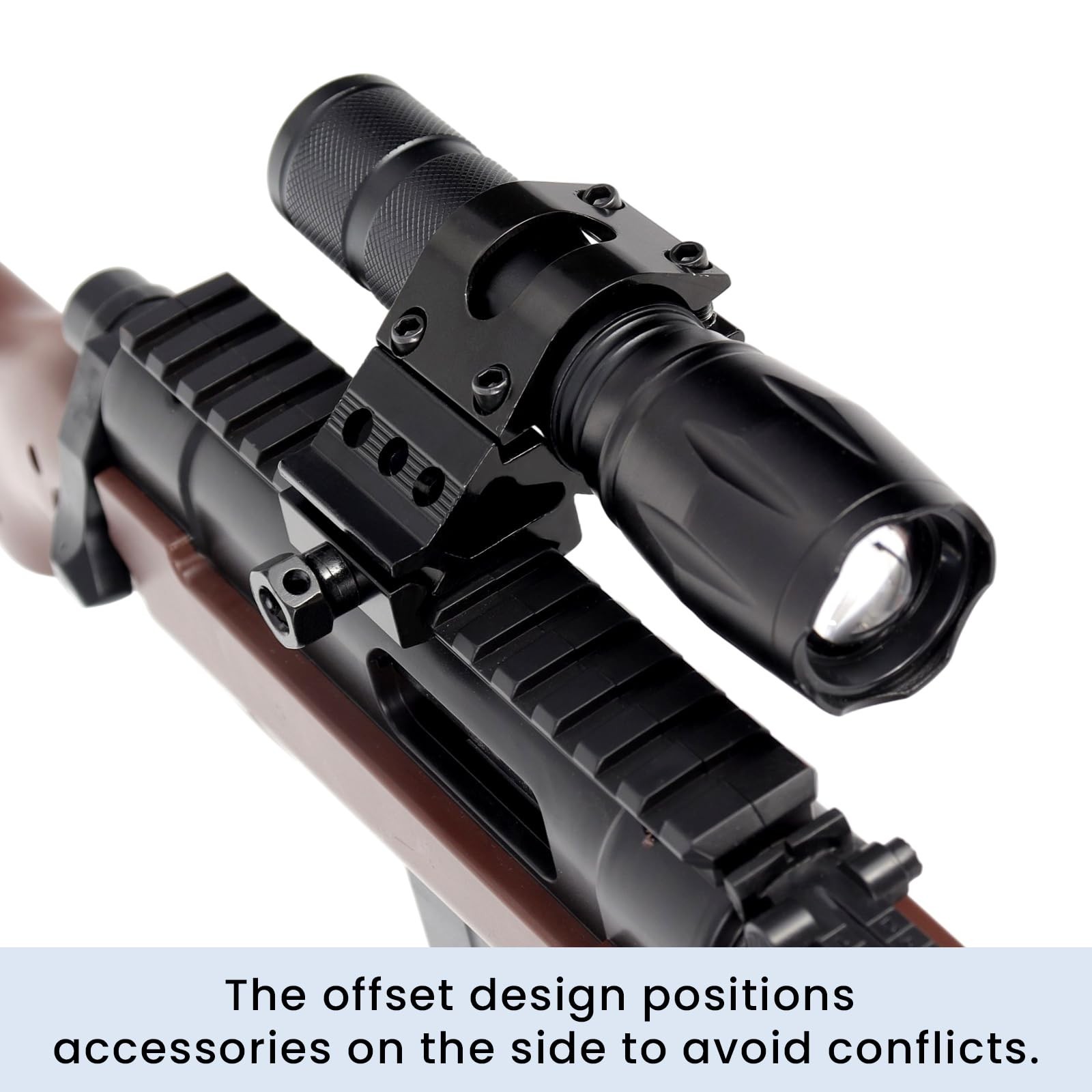 Offset Picatinny Rail Mount, 1 Inch Picatinny Flashlight Mount, Flashlight Mo…