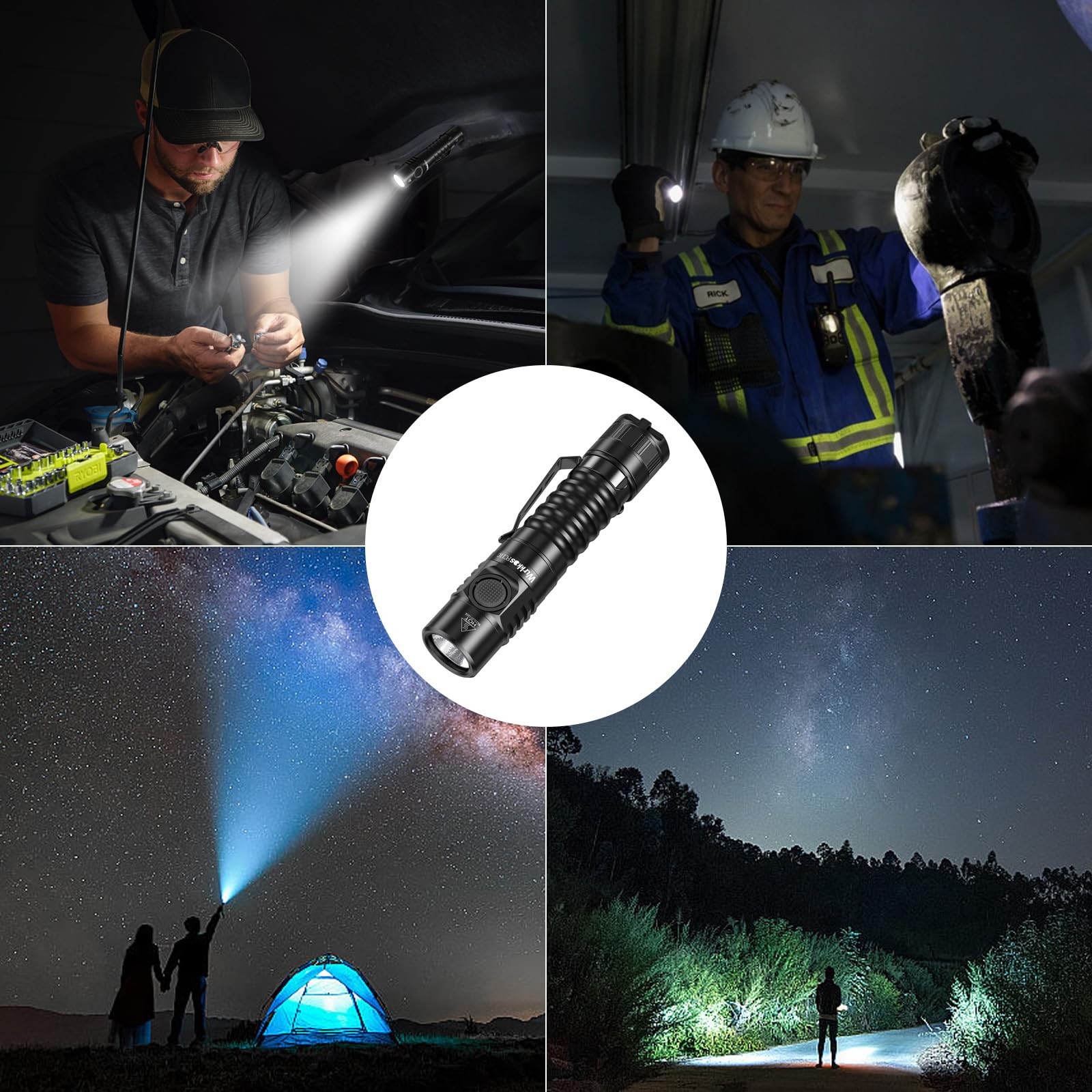 Wurkkos FC11C Led Flashlight Rechargeable High Lumen 1200, Black 5000K