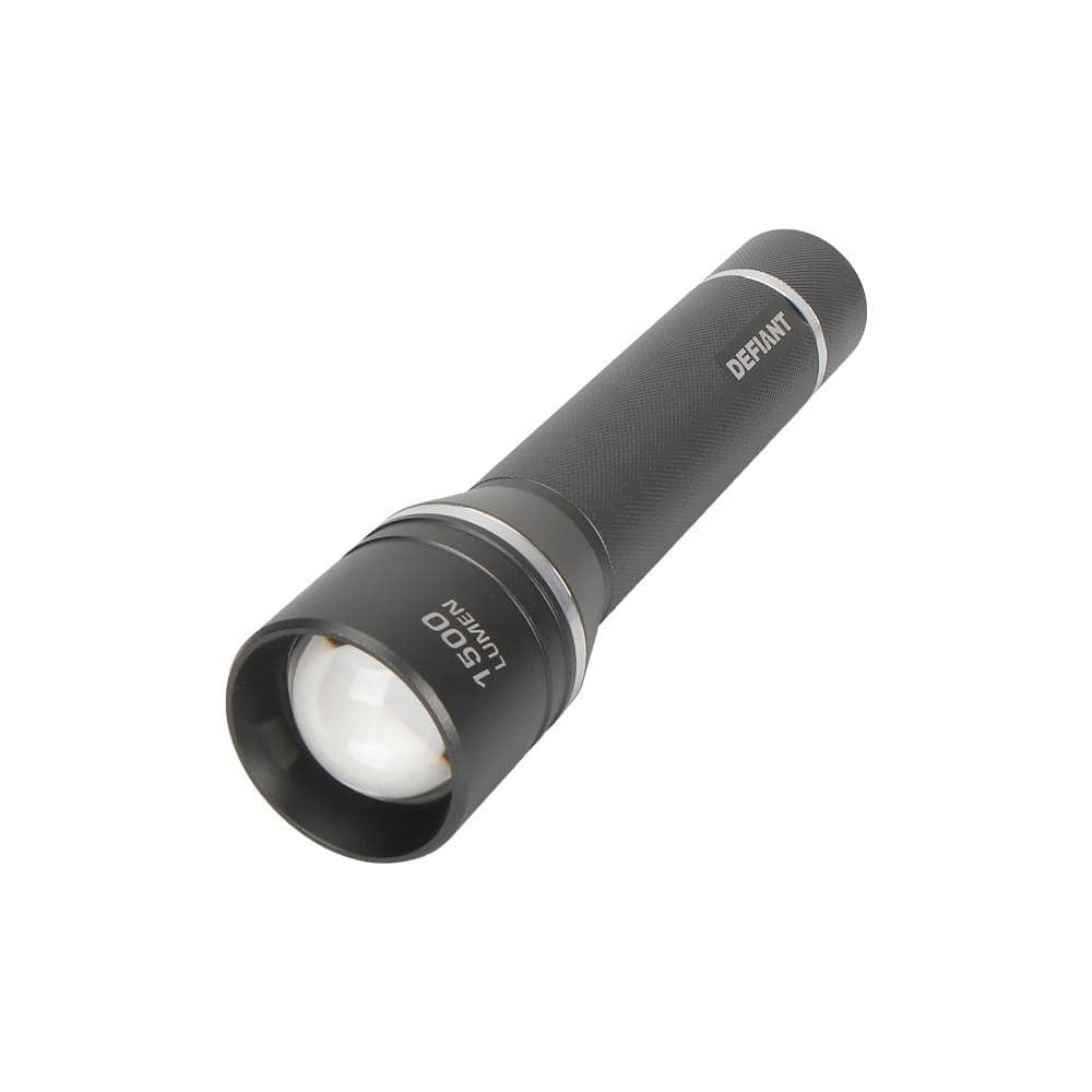 Defiant 1500 Lumens LED Slide-to-Focusing Aluminum Flashlight