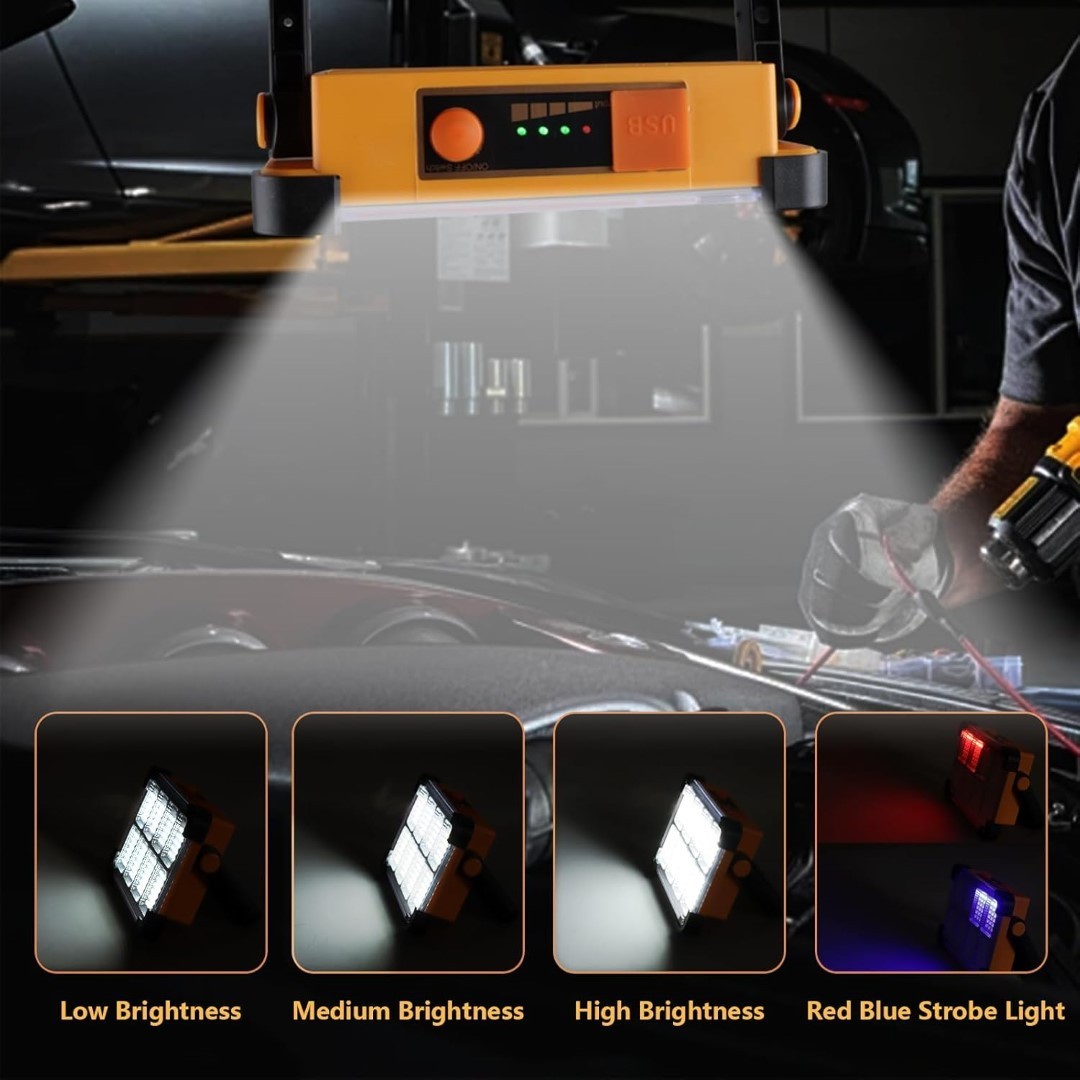 Lamparas de trabajo recargable lampara de mano recargables impermeable Led 2pack