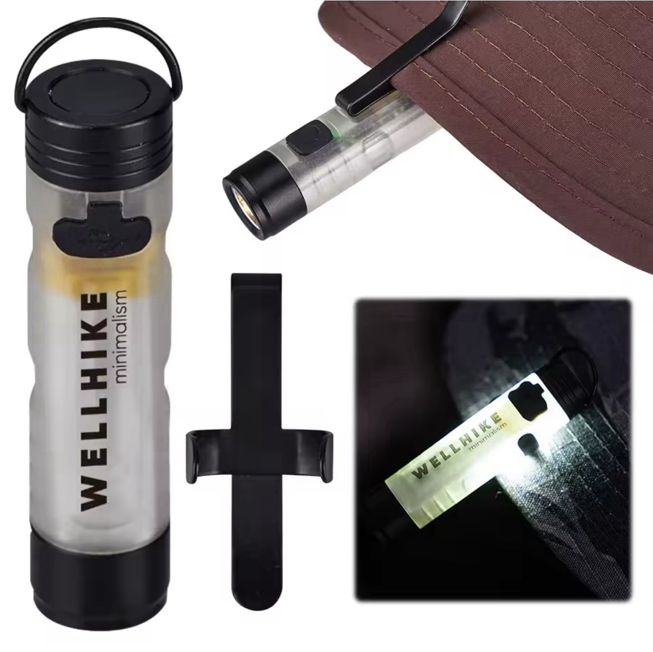 Mini Magnetic LED Flashlight – USB-C Rechargeable, Dual Light Modes