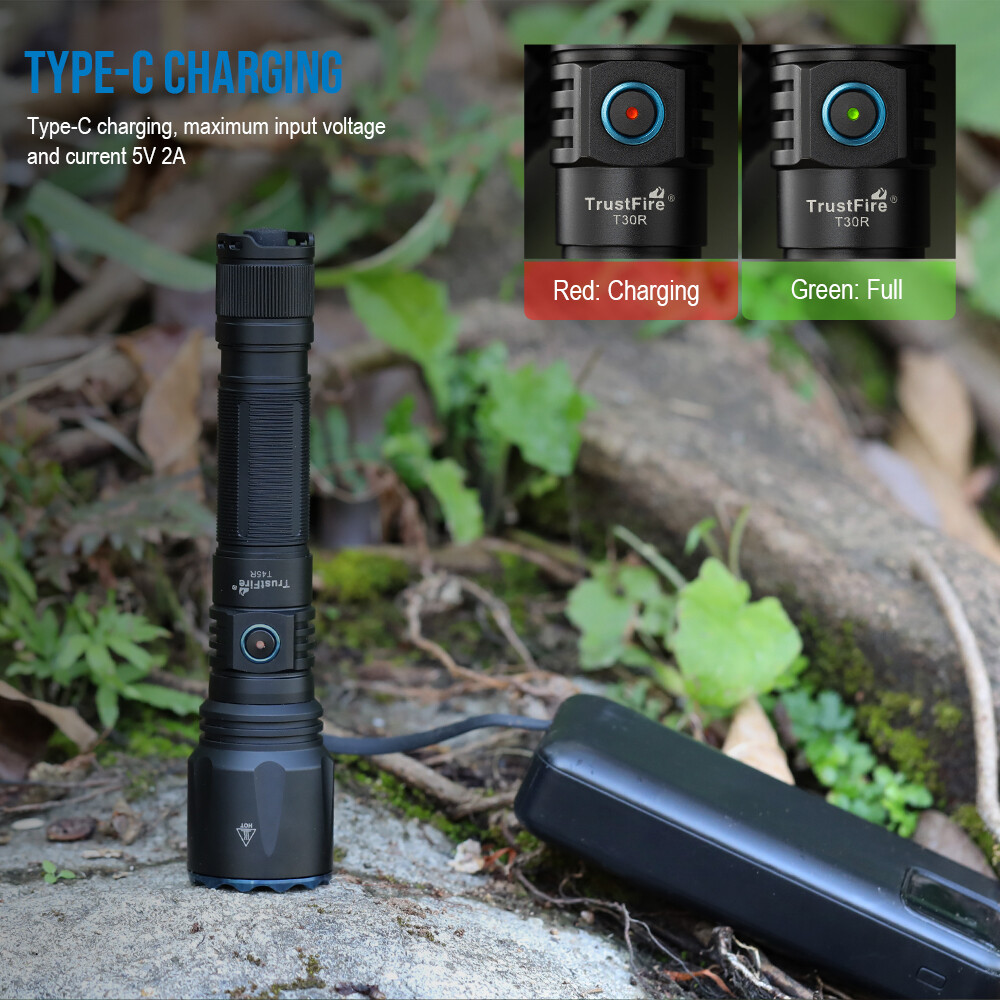 Trustfire T45R White Laser 1695Meter Range Tactical LEP Flashlight 650LM Bright