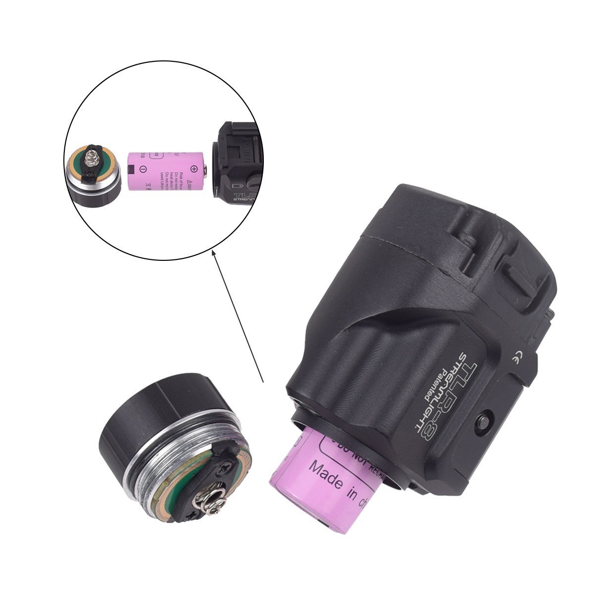 TLR-8 Green Laser Rail Mount LED Tactical Flashlight 1000 Lumens Rechargeable
