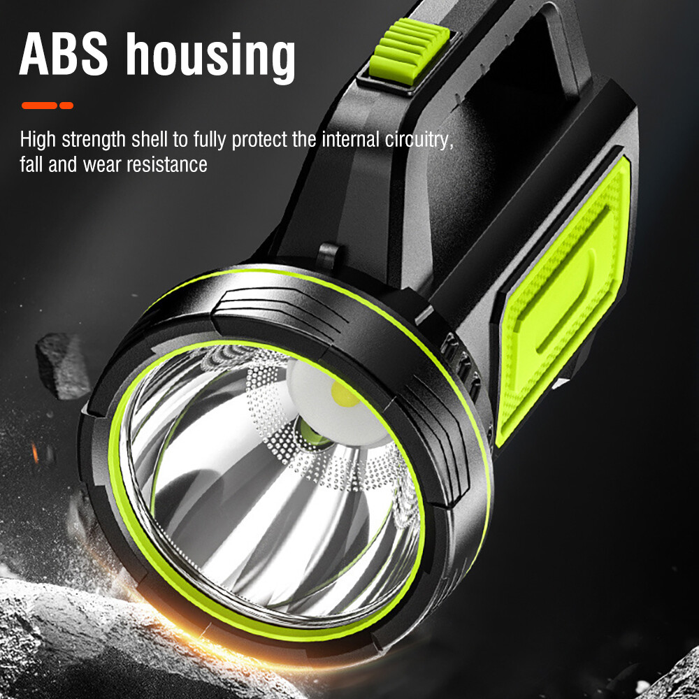Rechargeable LED Spotlight Flashlight Outdoor Handheld Spot Lights Waterproof