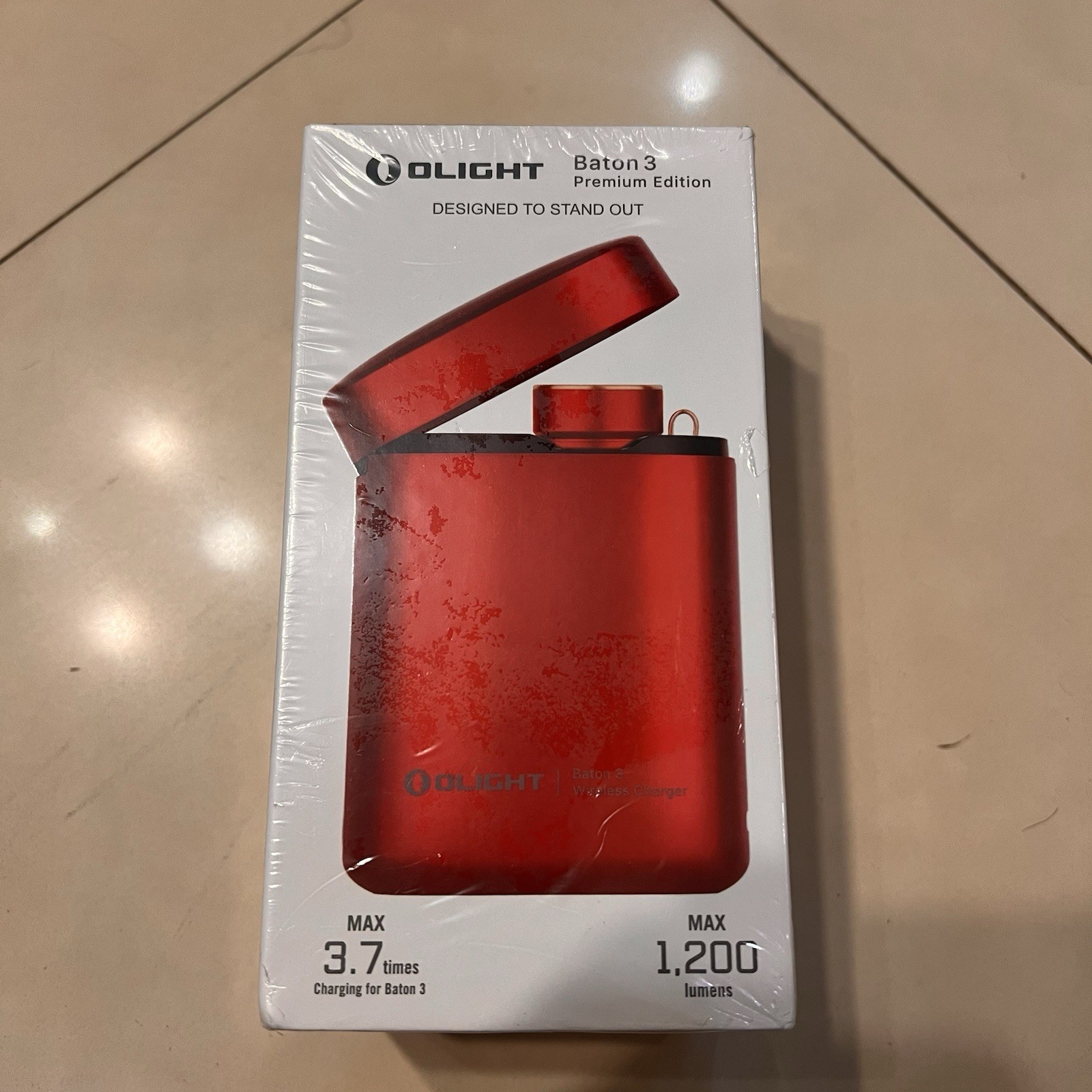 Olight Baton 3 Premium Edition 1200 Lumen Rechargeable EDC Flashlight Red New