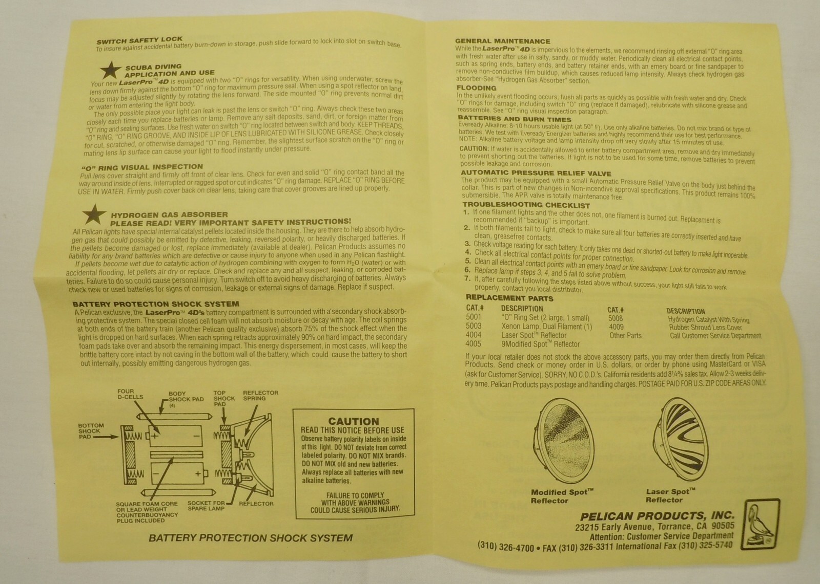 Vintage Pelican LaserPro 4D Hand Held Submersible Industrial Laser Spot Light