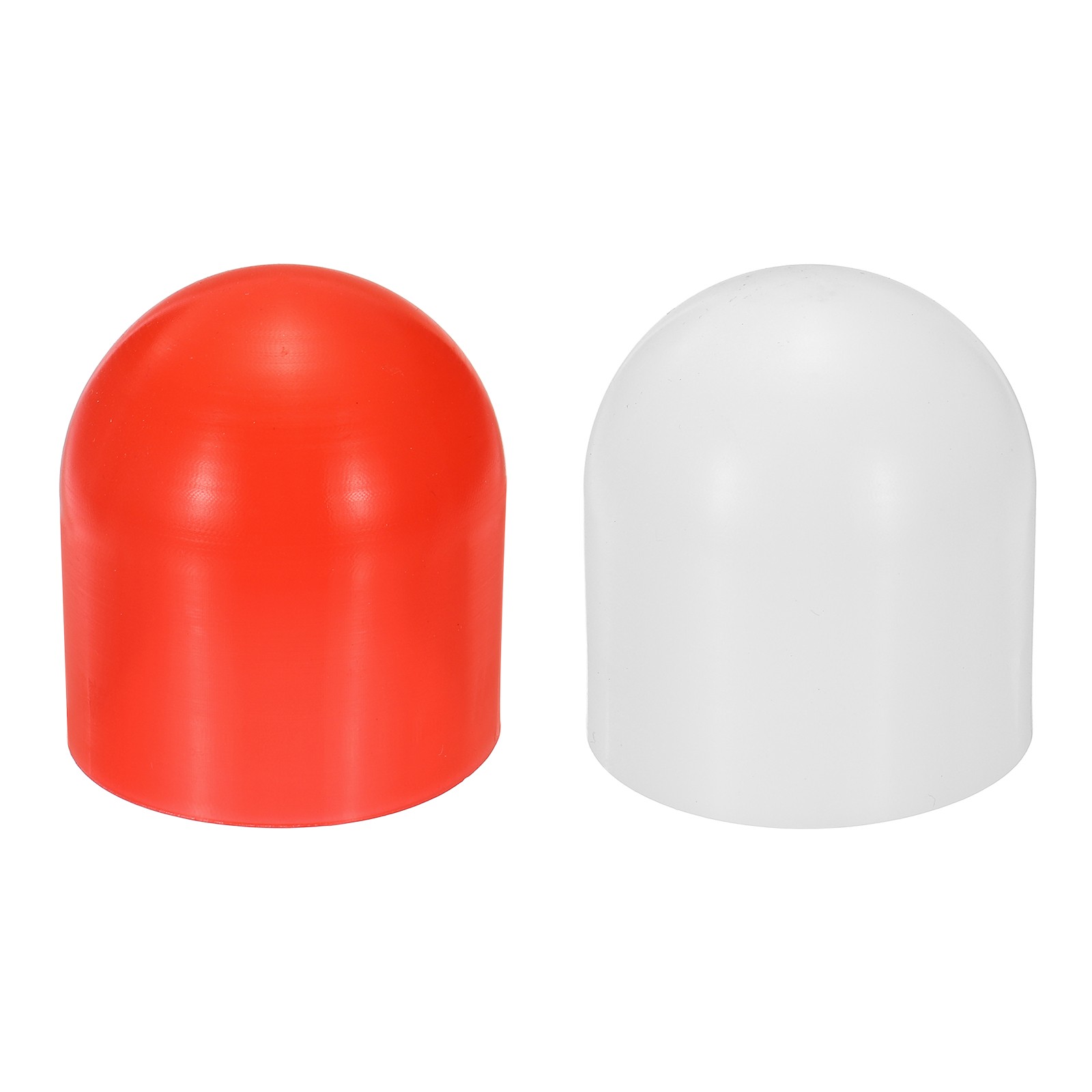 2Pcs Flashlight Diffuser Cap, 43mm IDx50mm Flexible Silicone End Cap, Red/White