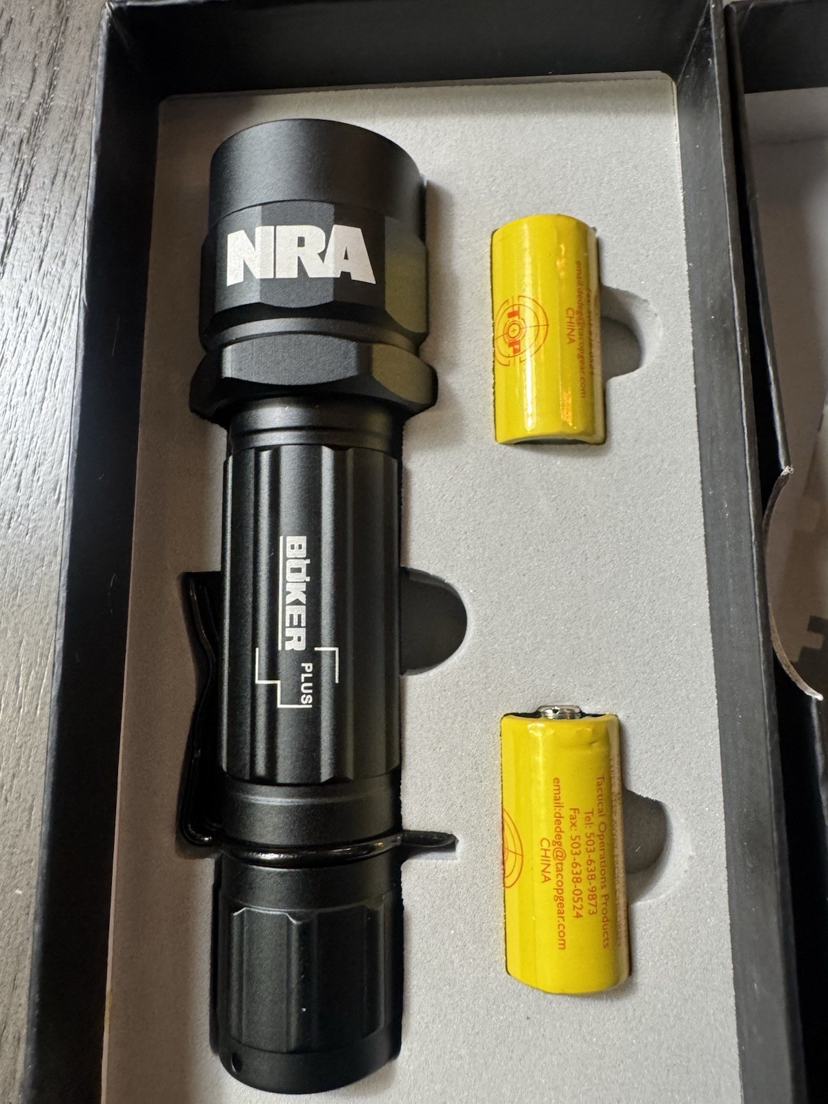 NRA NRA LED Black Metal Flashlight | Works Great Free Fast Shipping