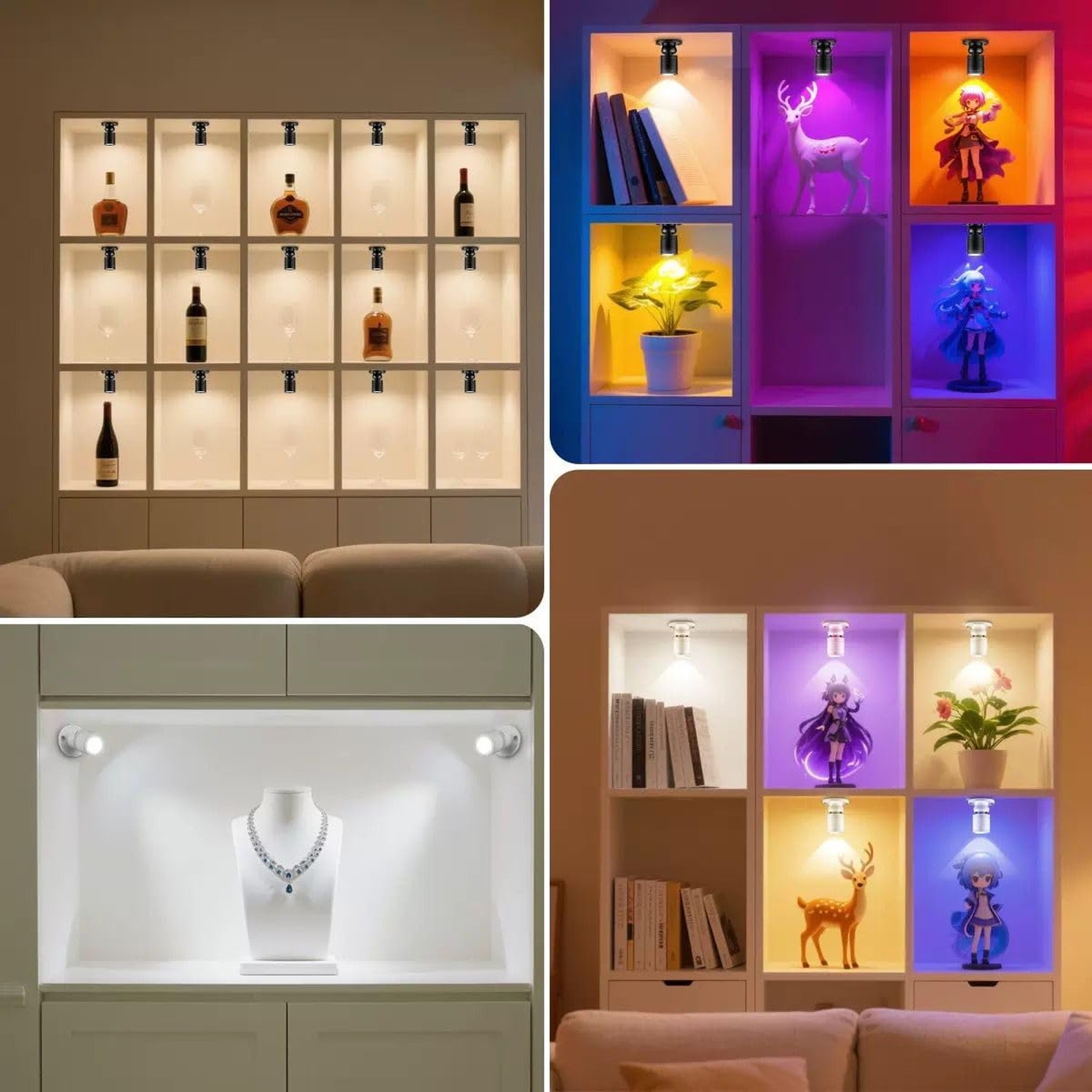 USB Powered Mini Spotlights for Displays 2-Pack – 5V Small LED Spot Lights