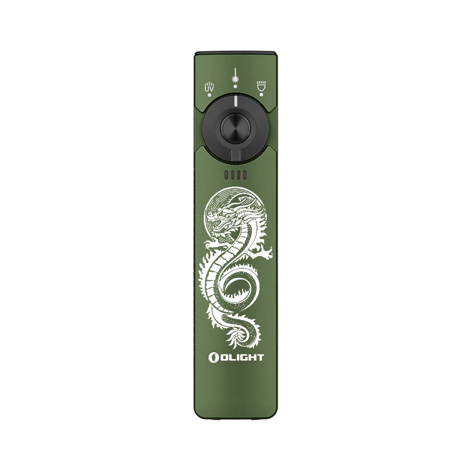 Olight Arkfeld Pro OD Green Dragon CW Flashlight , White/UV/Green Beam, 1300Lum