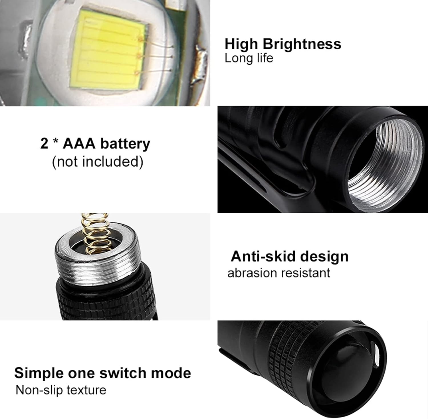 200Pc Small LED Flashlight Torch Penlight For Dentist Camping Hiking Pocket Lamp