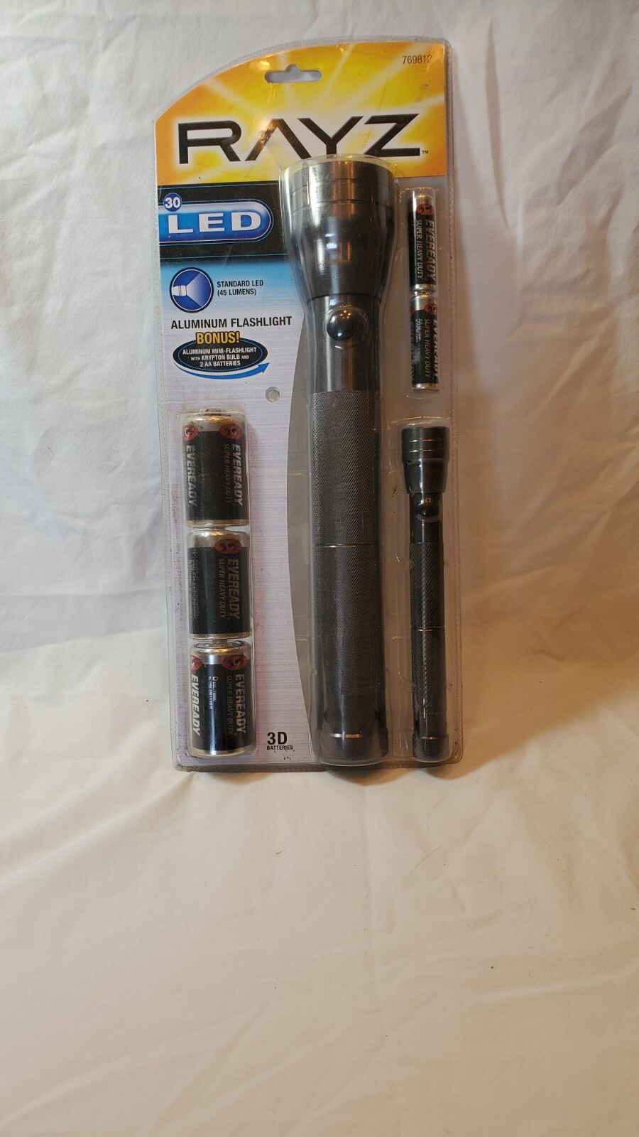 Rayz 30 LED Flashlight (45 Lumens) Aluminum Mini-Flashlight NOS 769812